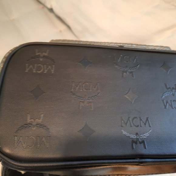 AUTHENTIC MCM SMALL SILVER/BLACK BACKPACK main image 4